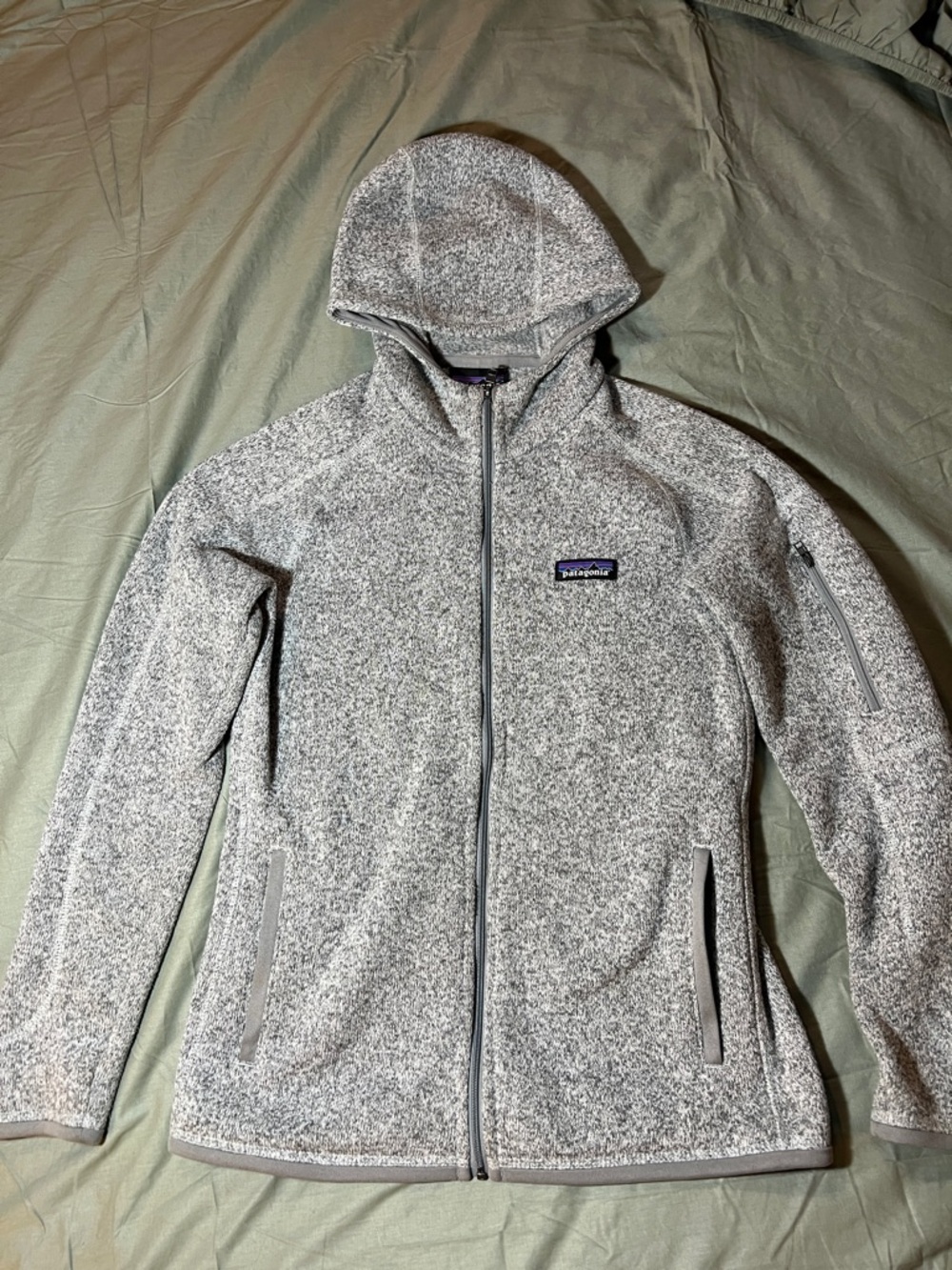 Patagonia Better Sweater Heather Gray Full-Zip Hooded Fleece Jacket
